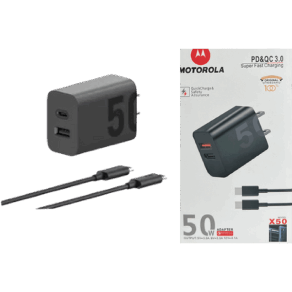 CARGADOR MOTOROLA USB/C 50W